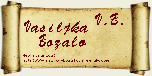 Vasiljka Bozalo vizit kartica